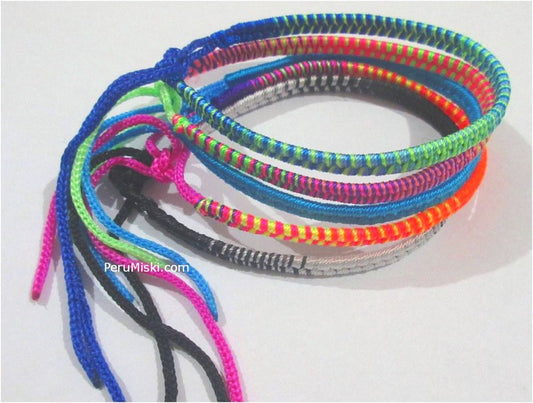Anklets, macrame nylon, Double Knot, wholesale lot