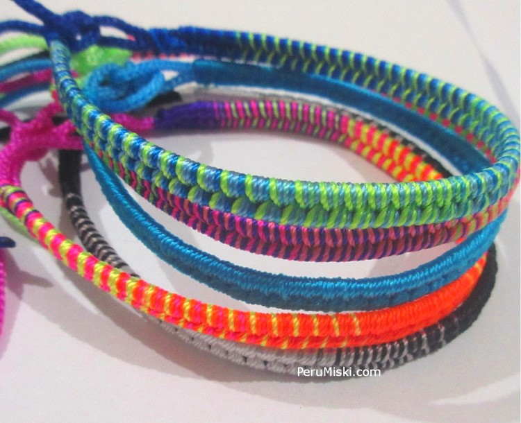 Anklets, macrame nylon, Double Knot, wholesale lot