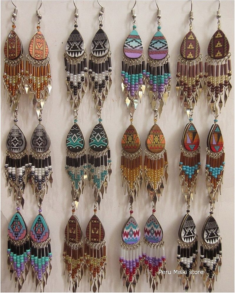 Earrings with 15mm ceramic beads