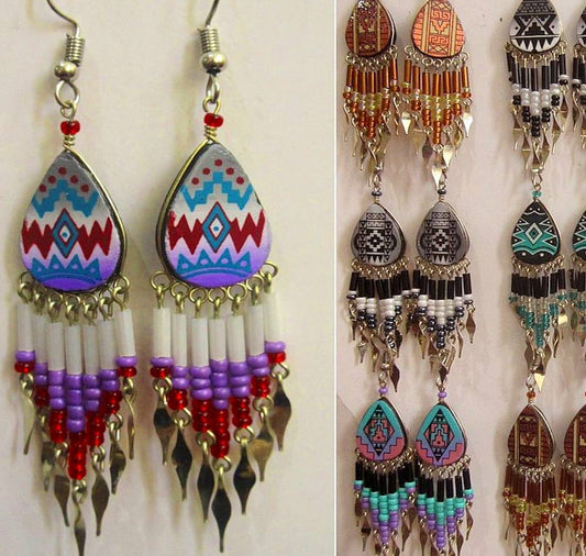 Earrings with 15mm ceramic beads