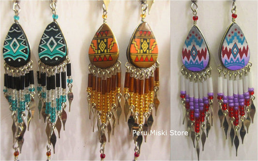 Earrings with 15mm ceramic beads