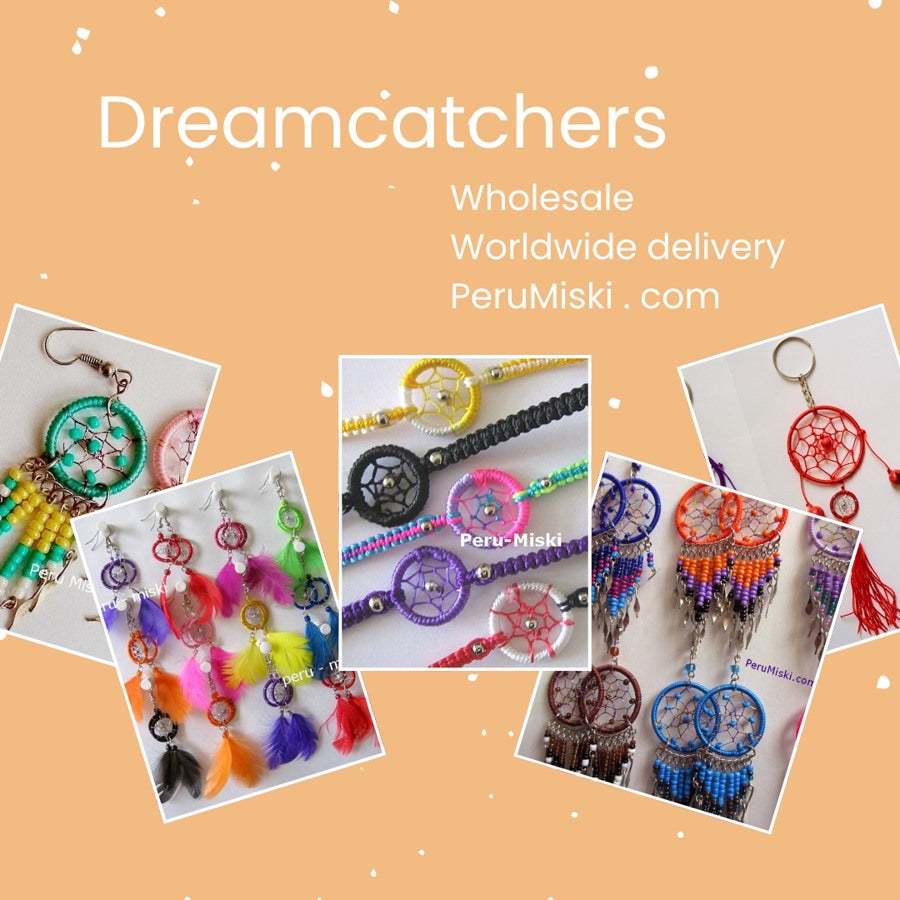 Earrings and bracelets with dreamcatchers by PeruMiski