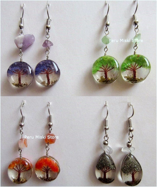 Earrings with Tree of Life
