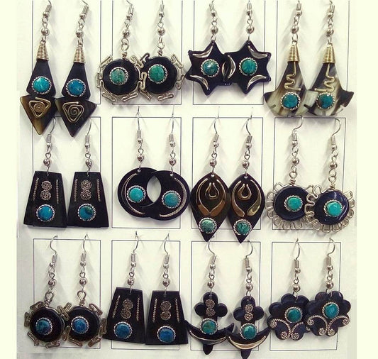 Bull Horn Earrings, Artisan-made