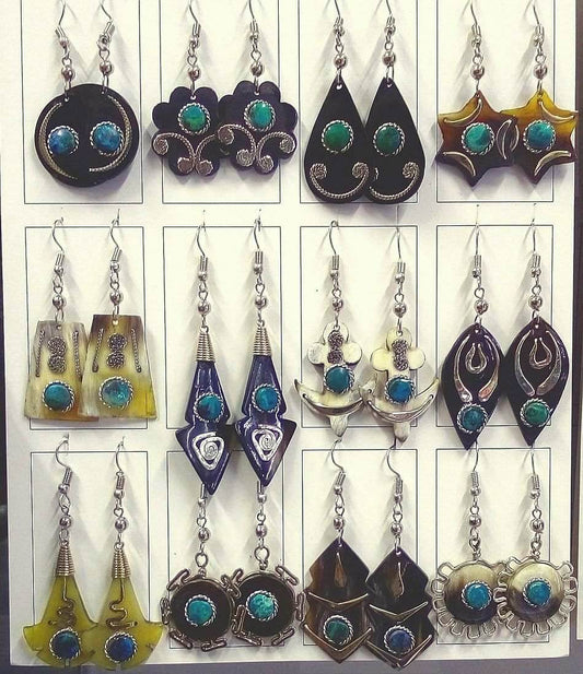 Bull Horn Earrings, Artisan-made