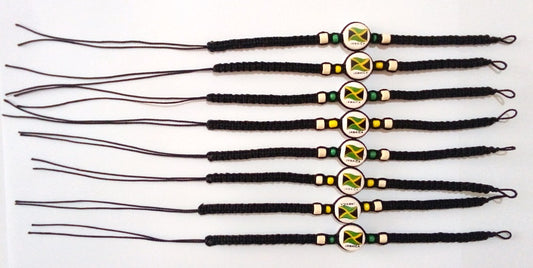 Jamaica Flag Bracelets with beads