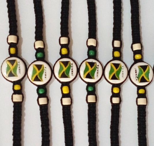 Jamaica Flag Bracelets with beads