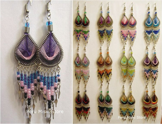 Drop thread Earrings, Dangle