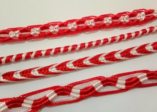 Friendship Bracelets, Red and white