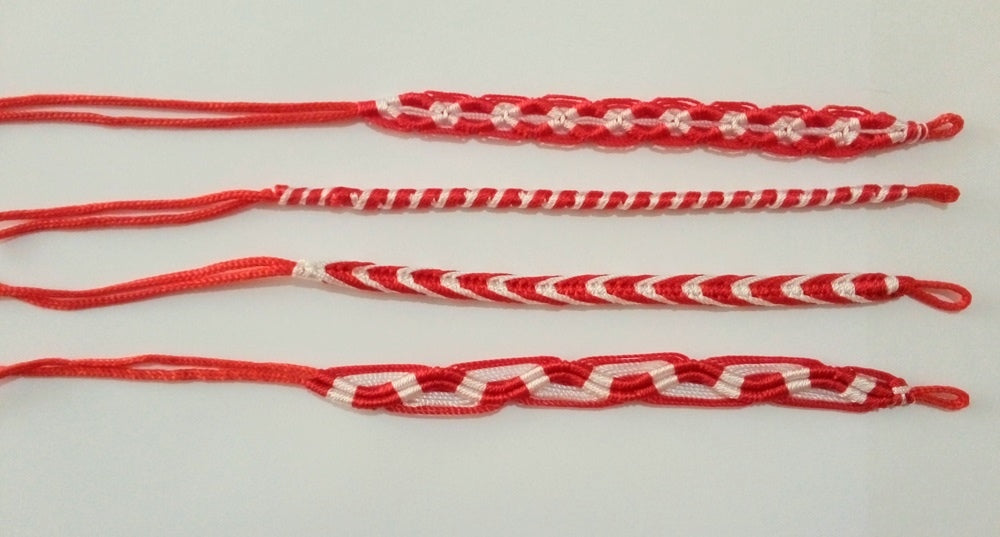Friendship Bracelets, Red and white