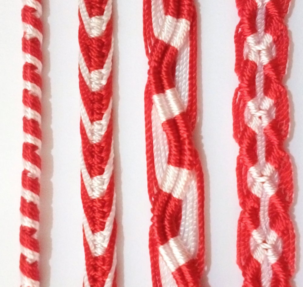 Friendship Bracelets, Red and white