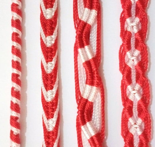 Friendship Bracelets, Red and white