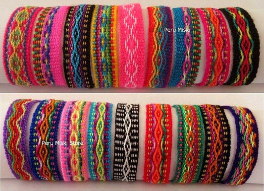 Bracelets in Inca Ribbons from Peru