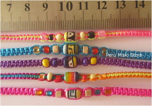 Friendship Bracelets with Small Ceramic Beads