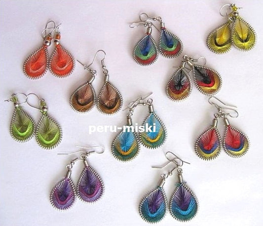 Petit thread earrings, Drop, 22 to 25 mm