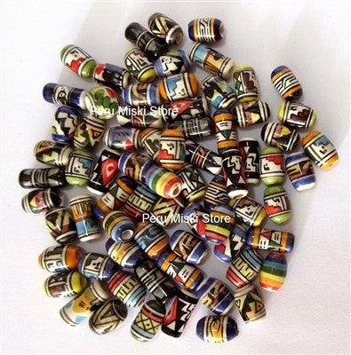 Ceramic Clay Beads, Peruvian