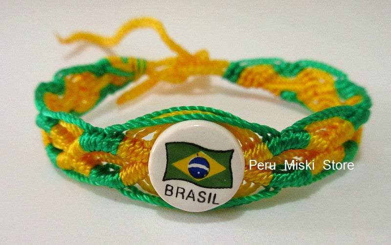 Brasil Brazil Flag Friendship Bracelets