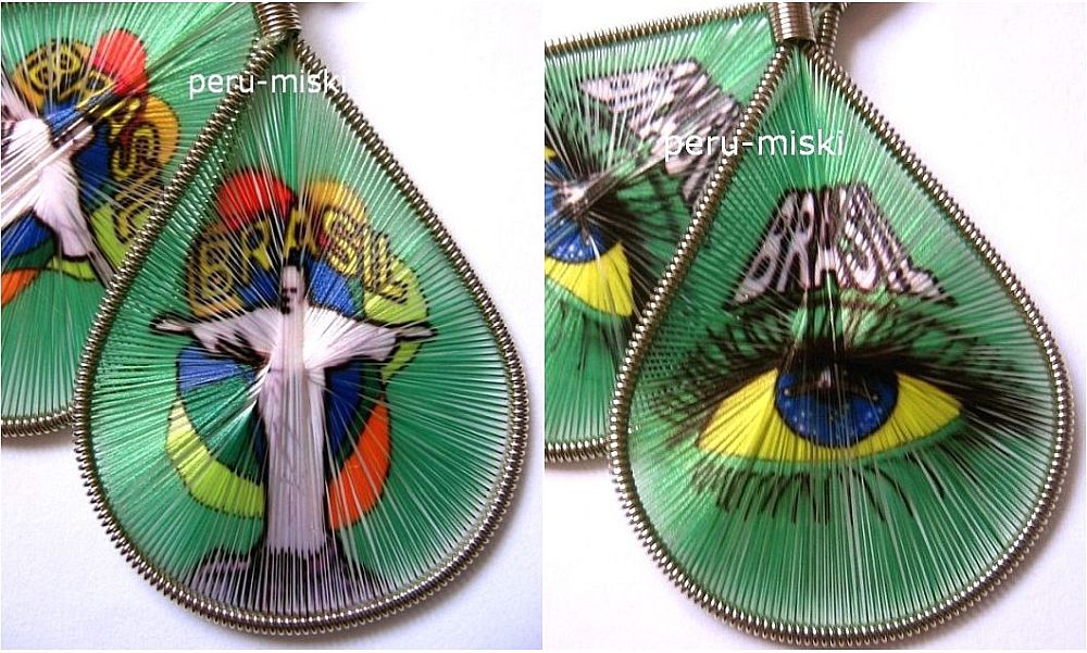 Thread Earrings, Stamped, Brasil, Brazil design, 8 to 20 pairs