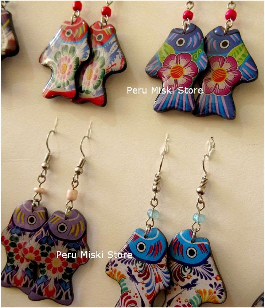 earrings, mixed animal shapes