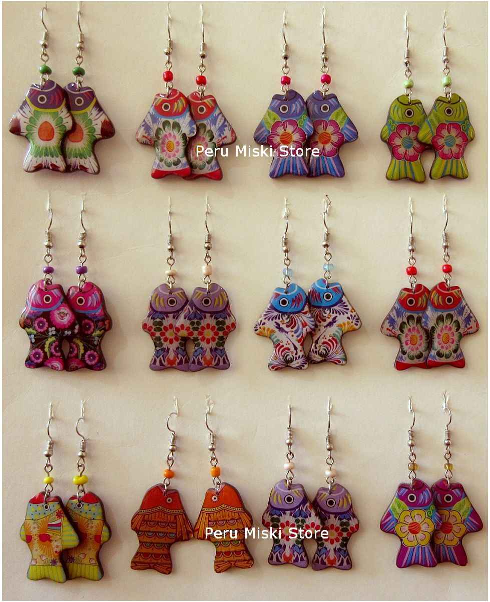 earrings, mixed animal shapes