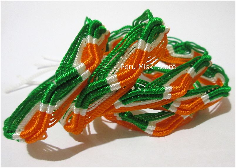 Friendship bracelets Ireland Flag colors