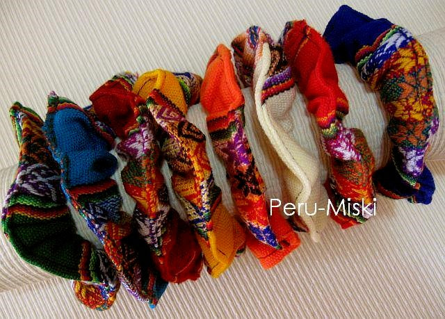 Scrunchies, Peruvian Manta, Lots of Colors