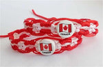 Canada Flag Bracelets, 20 to 50 lots