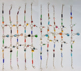 Anklets made with Alpaca Silver and Murano drops