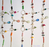 Anklets made with Alpaca Silver and Murano drops
