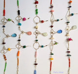 Anklets made with Alpaca Silver and Murano drops