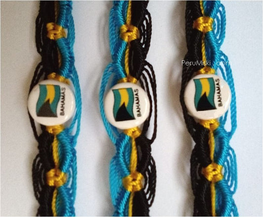 Bahamas Flag Bracelets, 20 to 500 pieces
