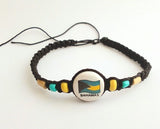 Bahamas Flag Bracelets with mixed beads