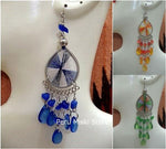 Thread Earrings, with Beads