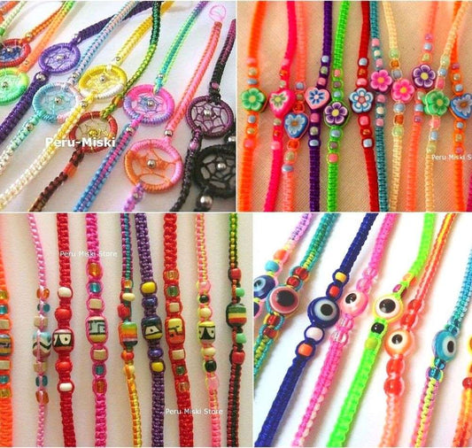 Friendship bracelets, mixed beads