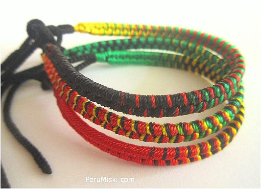 Rasta Friendship Bracelets, Double Kno
