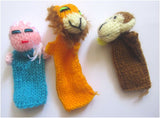 Finger Puppets, handmade in acrylic wool