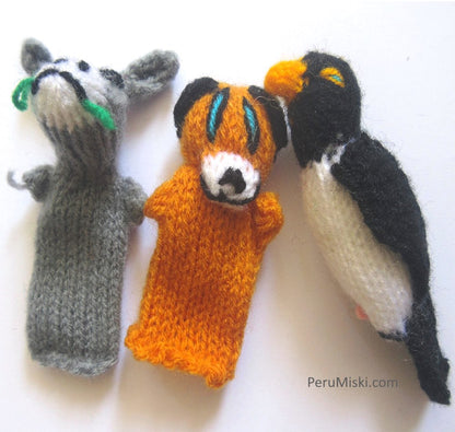Finger Puppets, handmade in acrylic wool