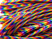 Friendship Bracelets Rainbow, white cord, 30 pcs