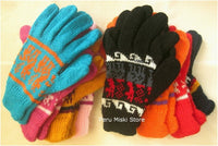 Gloves with Llama design, Alpaca blend