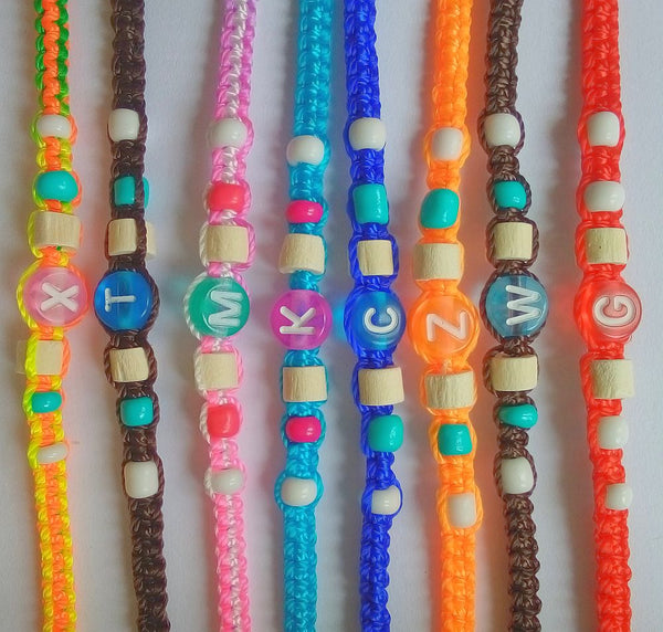 Friendship Bracelets with Letters, Initials