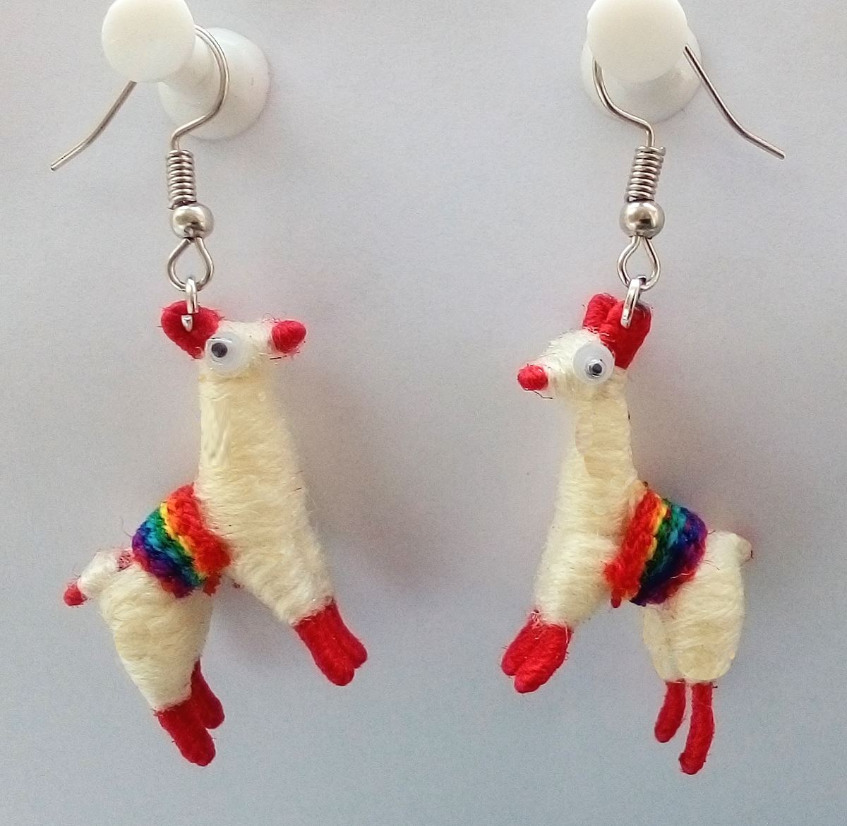 pair of earrings with llamas from Peru
