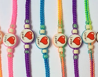 Friendship Bracelets, Love Heart Ceramic Beads