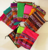 Jewelry pouches from Peru, medium - Very colorful