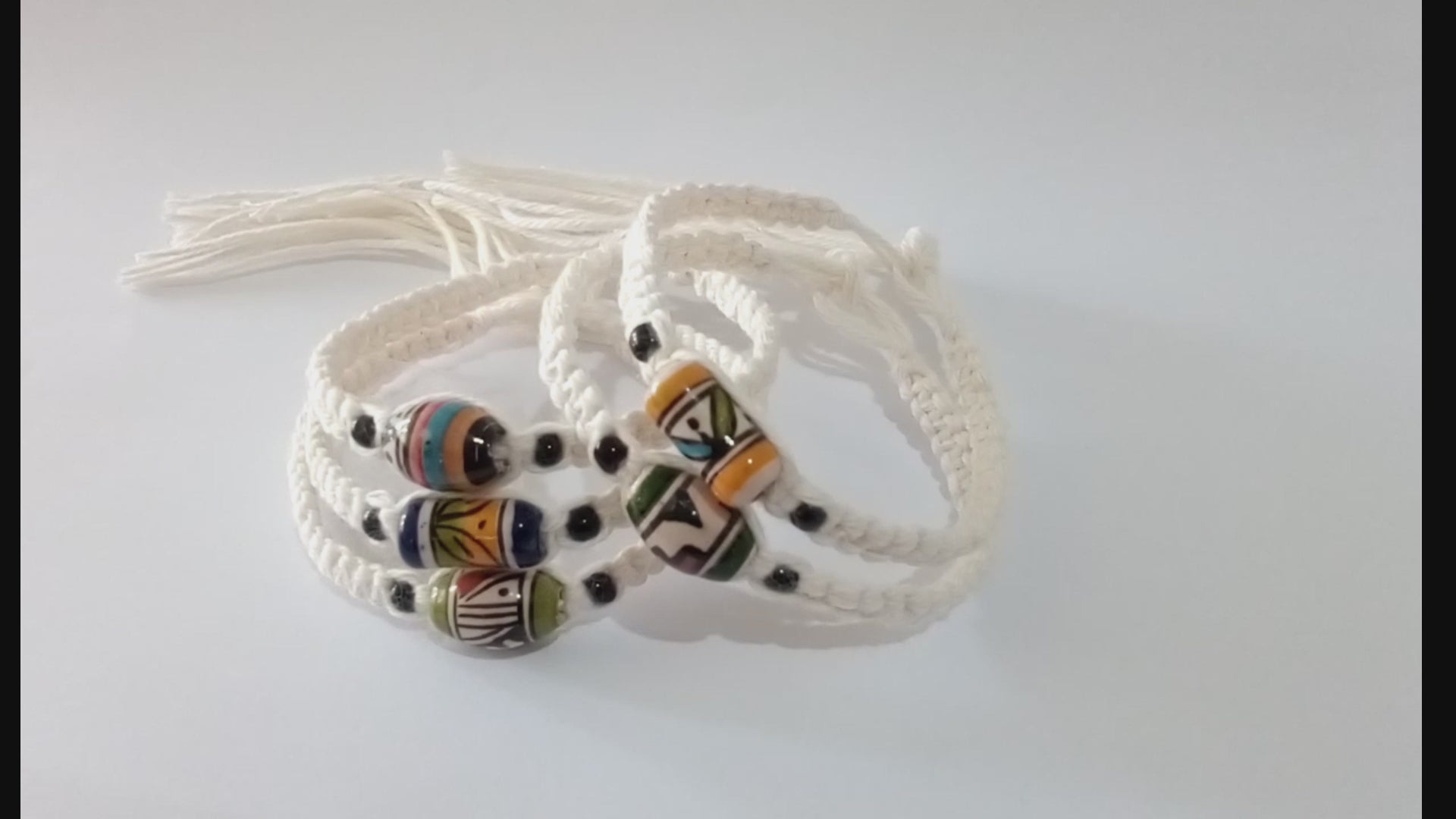 Friendship Bracelets, cotton and ceramic beads, perumiski.com