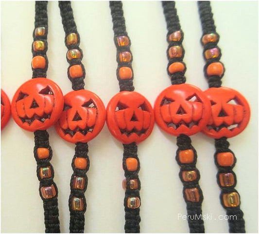 Friendship Bracelets with Pumpkins Halloween