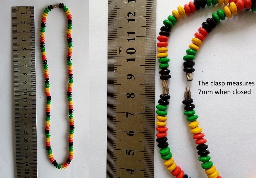 Rasta chokers made with  ceramic beads