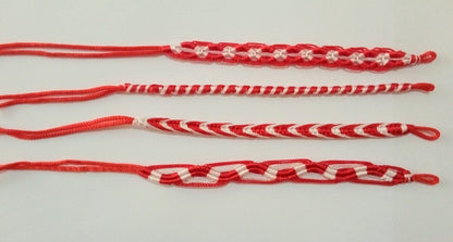 Friendship Bracelets, Red and white
