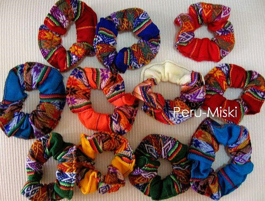 Scrunchies, Peruvian Manta, Lots of Colors