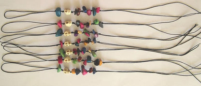 Friendship Bracelets with pirate skull and tagua chips