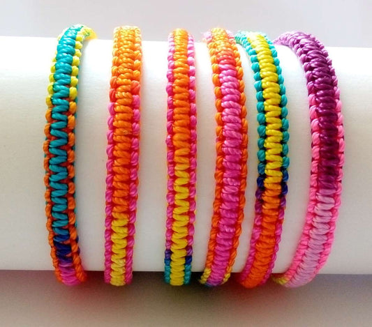 Friendship Bracelets Square knot, Multicolor